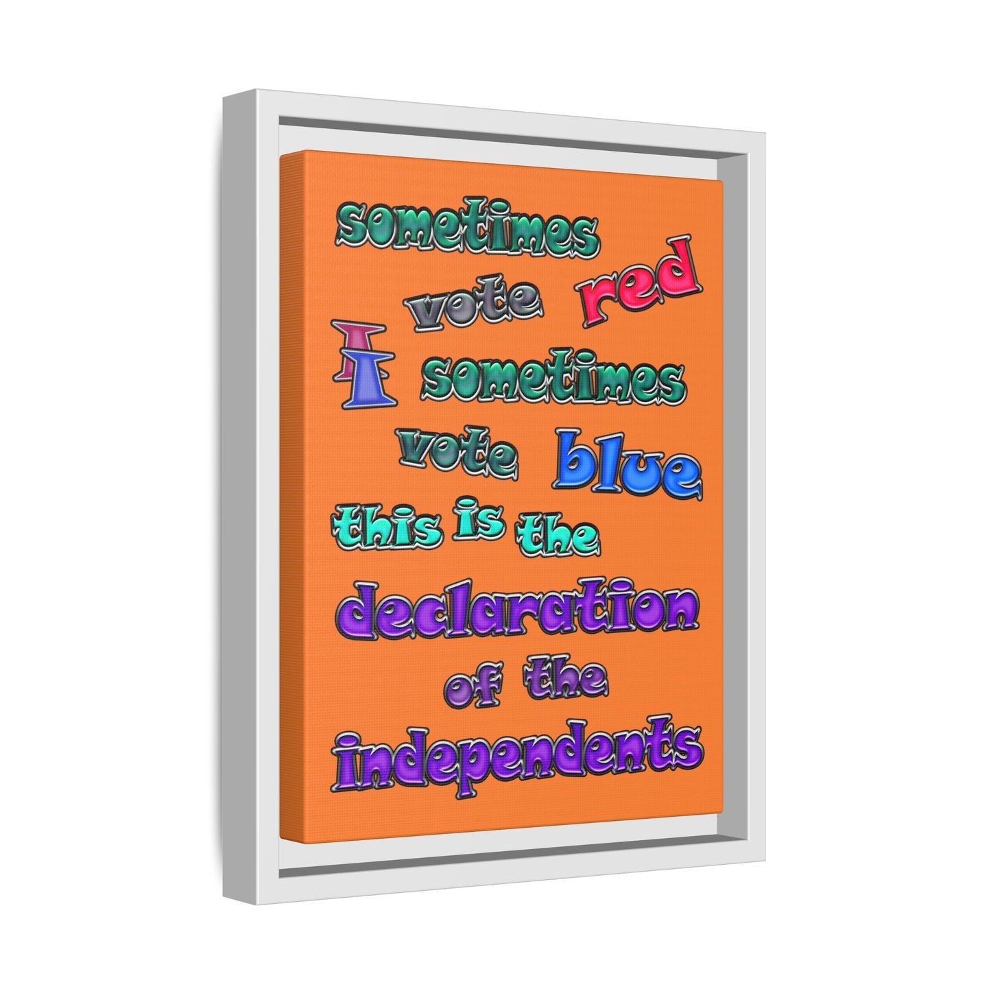 declaration of the independents - framed canvas art (crusta)