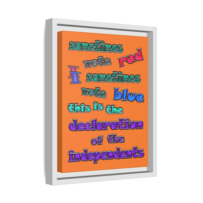 declaration of the independents - framed canvas art (crusta)