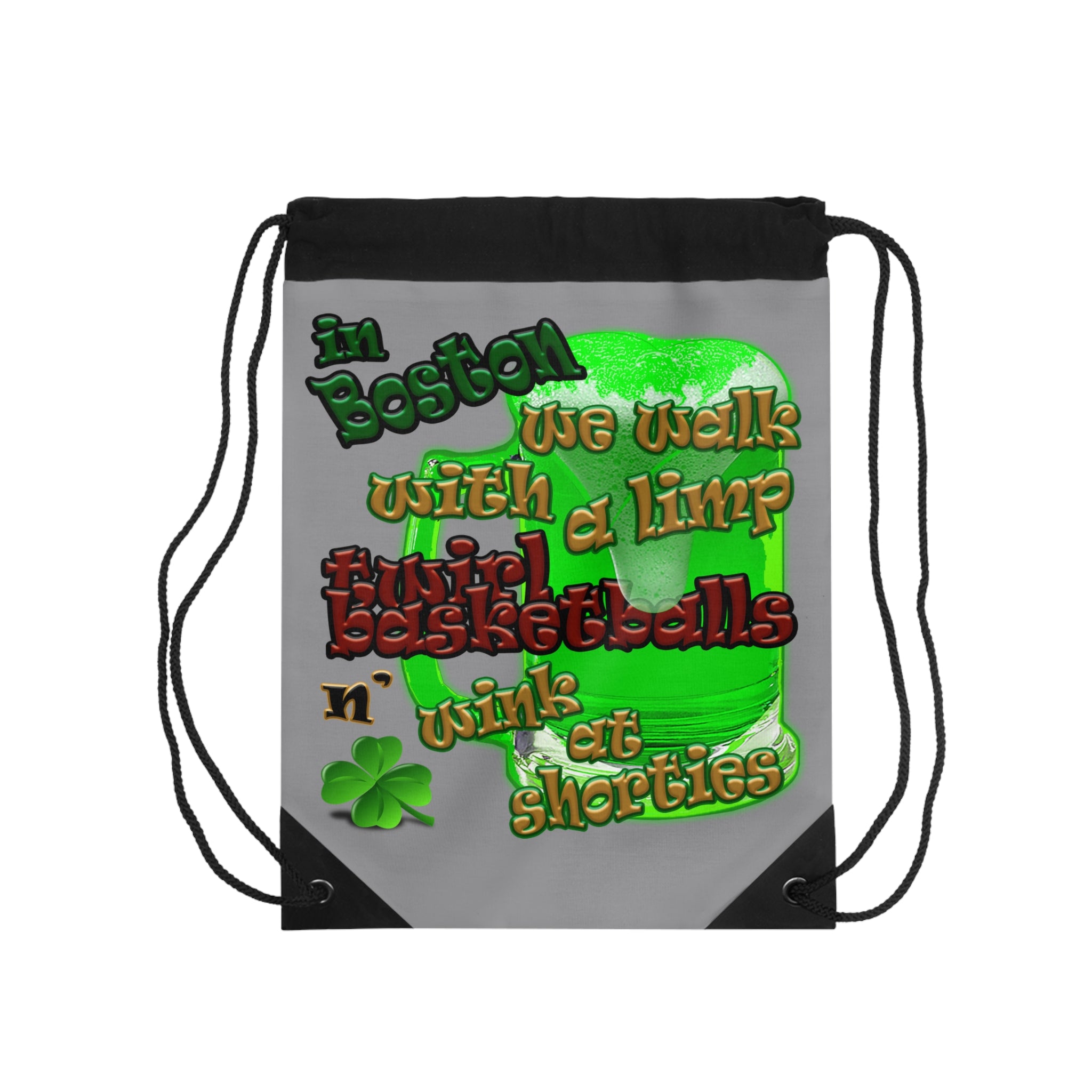 celtics logo - Drawstring Bag (grey)
