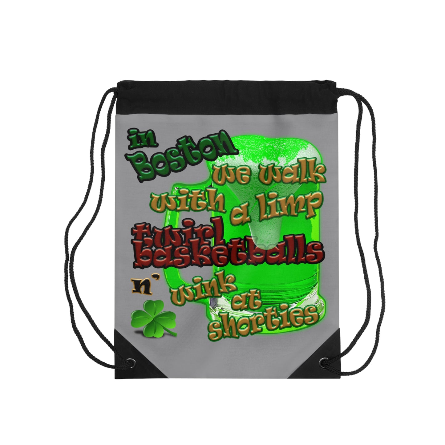 celtics logo - Drawstring Bag (grey)