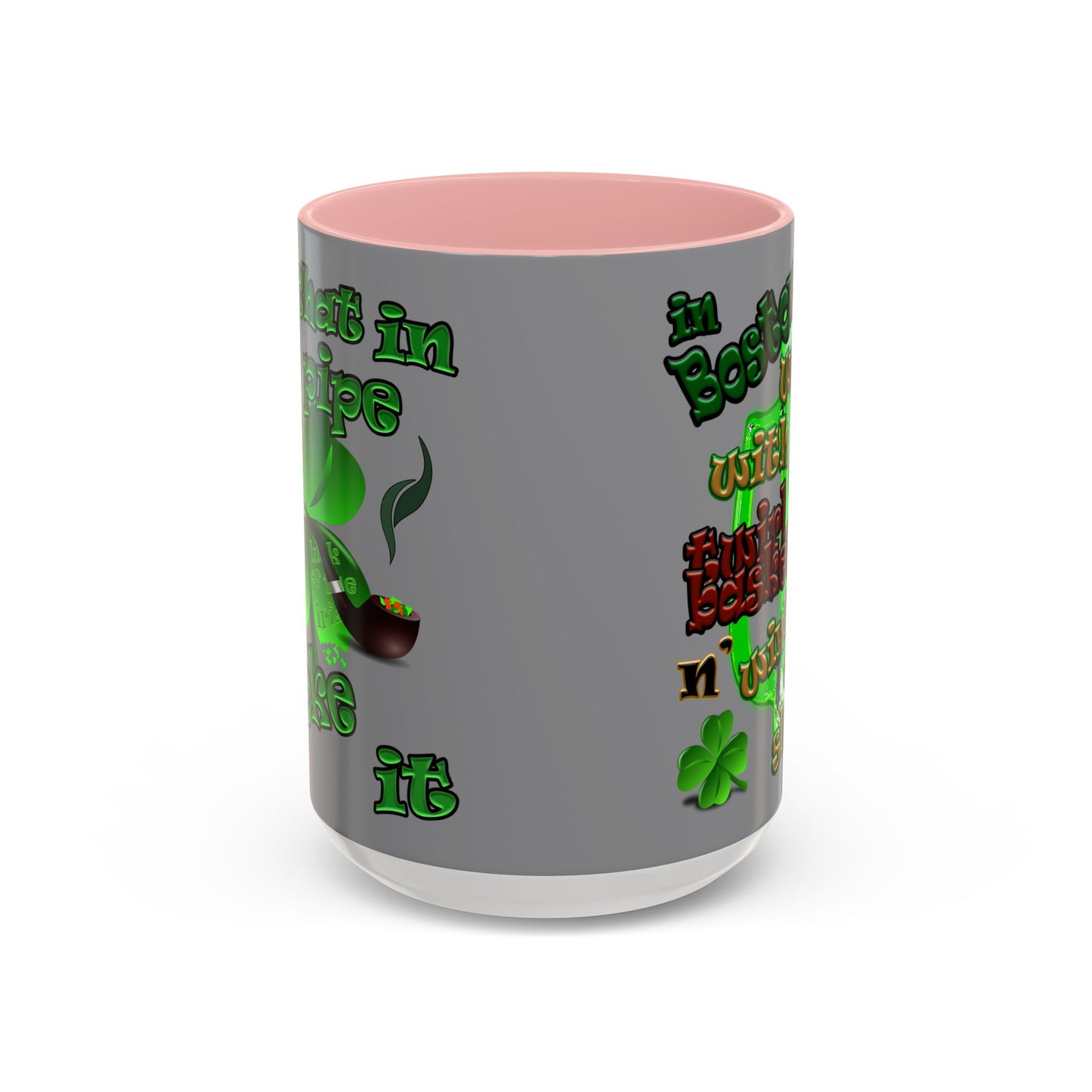 celtics logo - Accent Mug (grey)