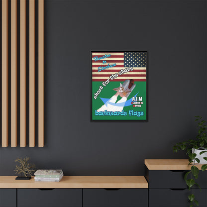 shoot for the stars - framed canvas art (dark green)