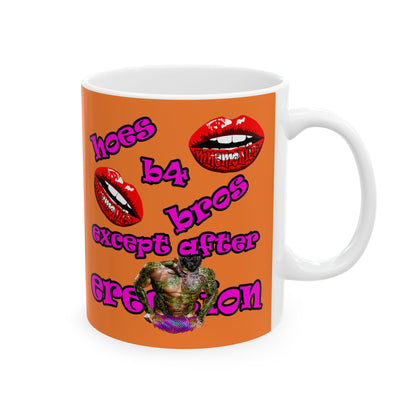 hoes b4 bros - White Mug (crusta)