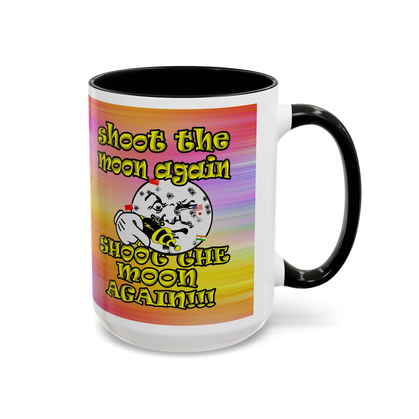 shoot the moon again - Accent Mug (color blur)