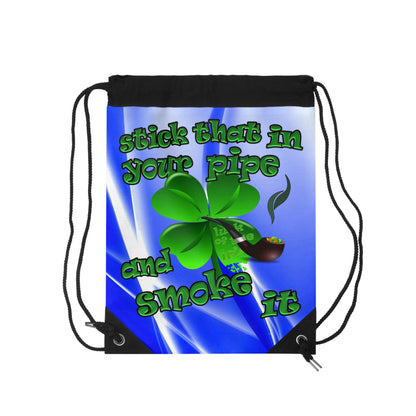 celtics logo - Drawstring Bag (blue-white wave)
