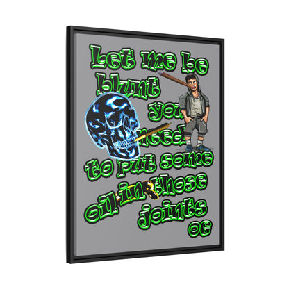 og - framed canvas art (grey)