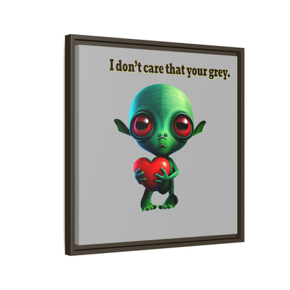 I don't care that your grey - framed canvas art (light grey)