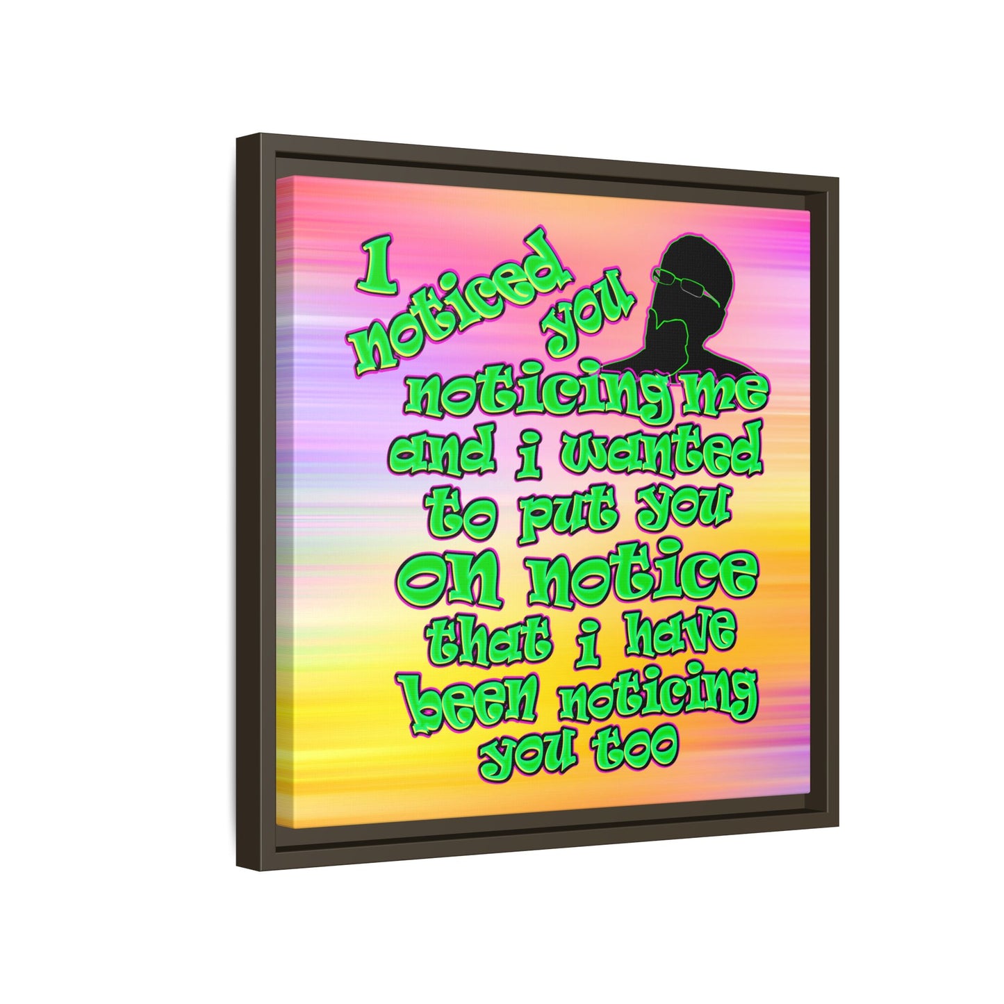 noticed you noticing - framed canvas art (color blur)