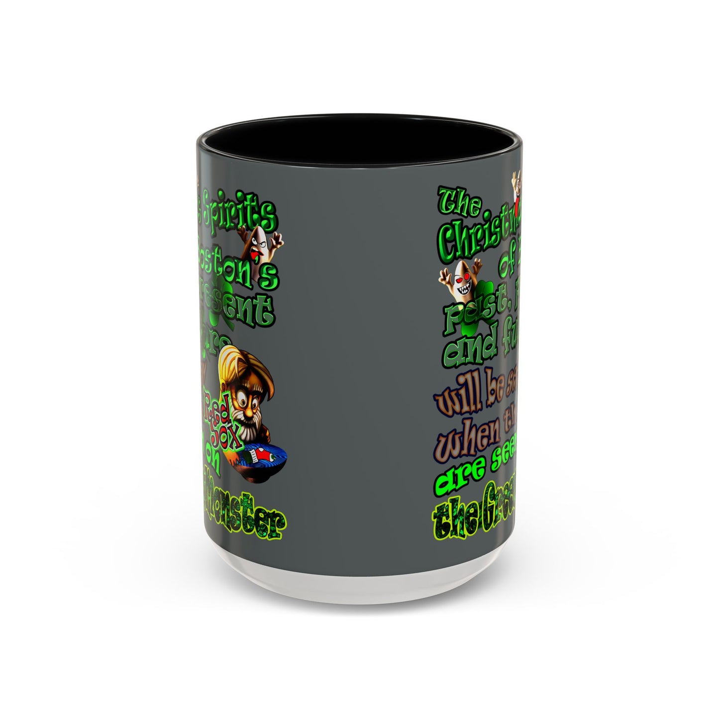 christmas spirits of boston - Accent Mug (dark grey)