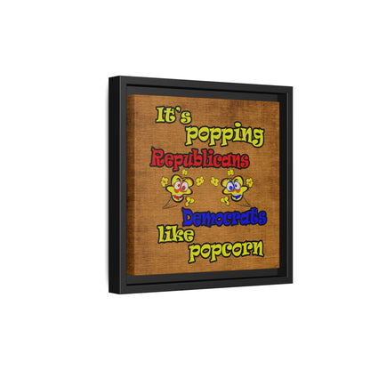 popping like popcorn - framed canvas art (brown papyrus)