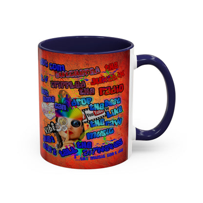 drop the beat - Accent Mug (burnt orange)
