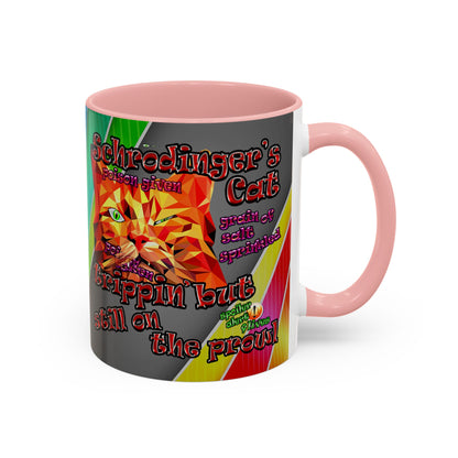 schrodinger's cat - Accent Mug (rainbow split)
