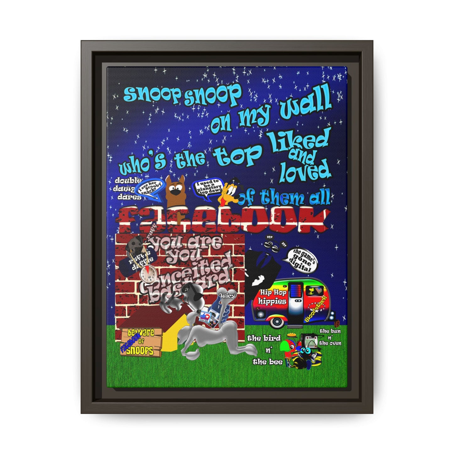 snoops - framed canvas art