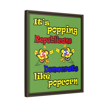 popping like popcorn - framed canvas art (green)