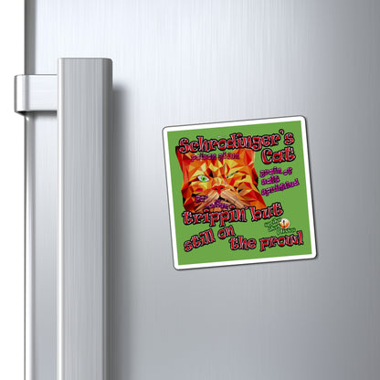schrodinger's cat - Magnets - (green)