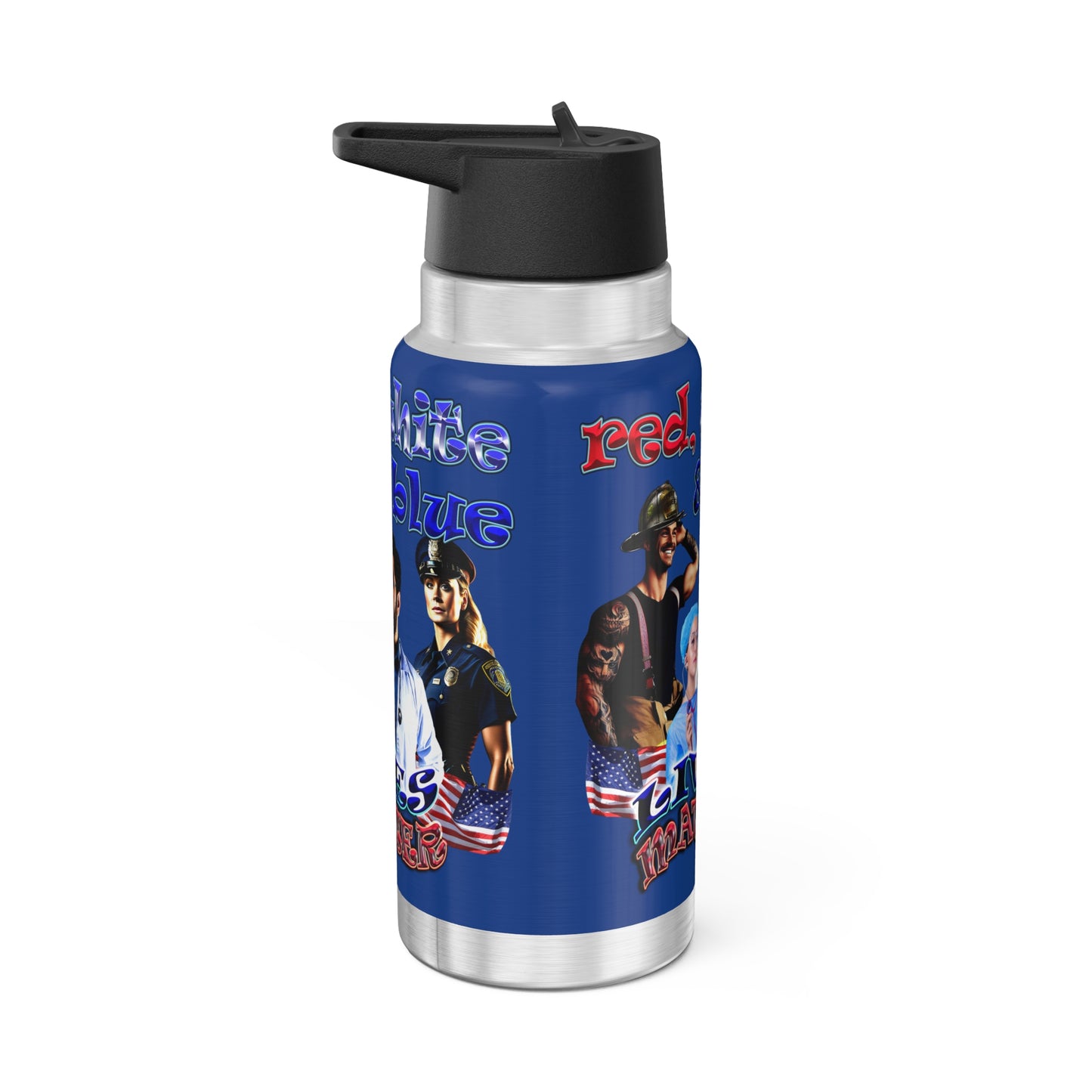 rw&b lives matter - Gator Tumbler, 32oz (dark blue)