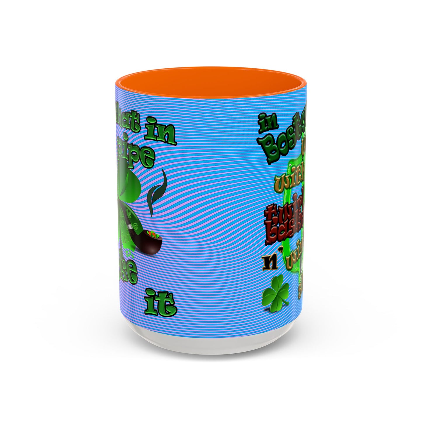 celtics logo - Accent Mug (light blue-purple wave)