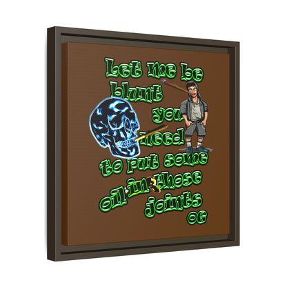 og - framed canvas art (brown)