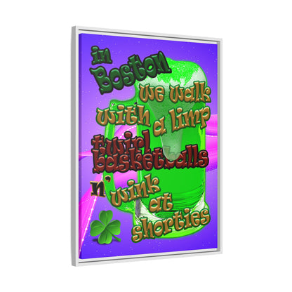 celtics logo - framed canvas art (purple-pink wave)