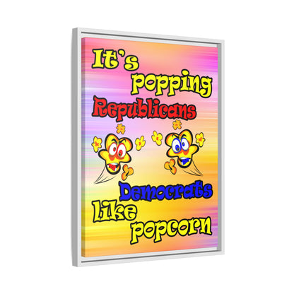 popping like popcorn - framed canvas art (color blur)