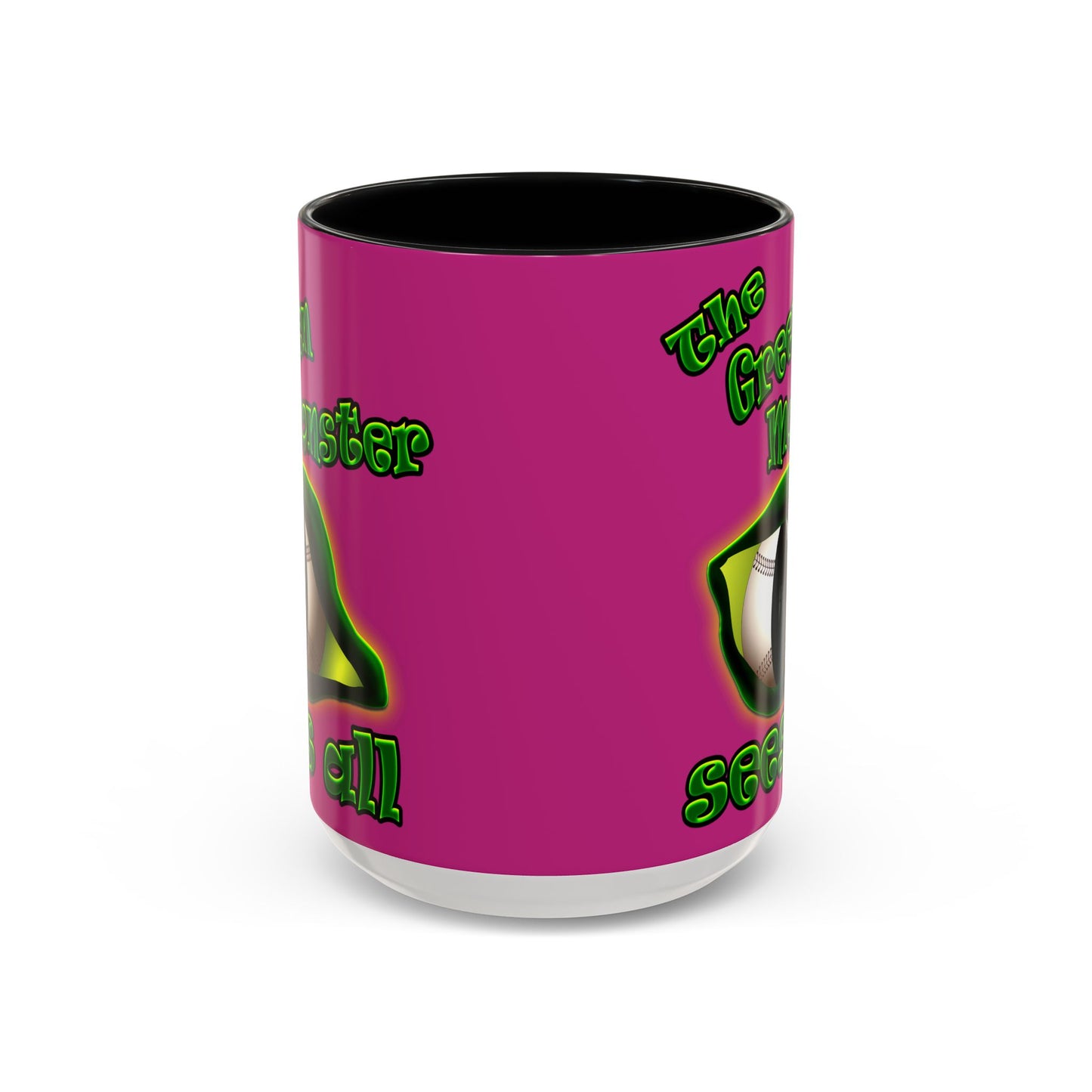 green monster - Accent Mug (pink)