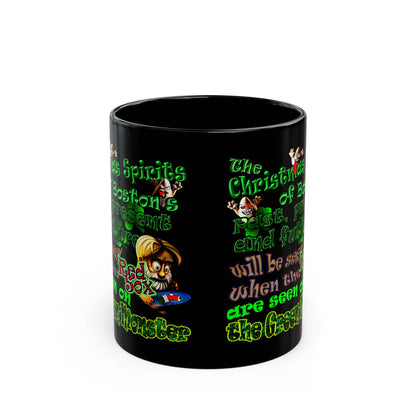 christmas spirits of boston - Black Mug (black)
