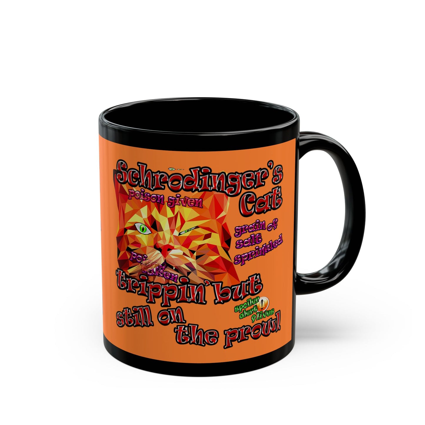 schrodinger's cat - Black Mug (crusta)