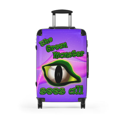 green monster - Suitcase (purple-pink wave)