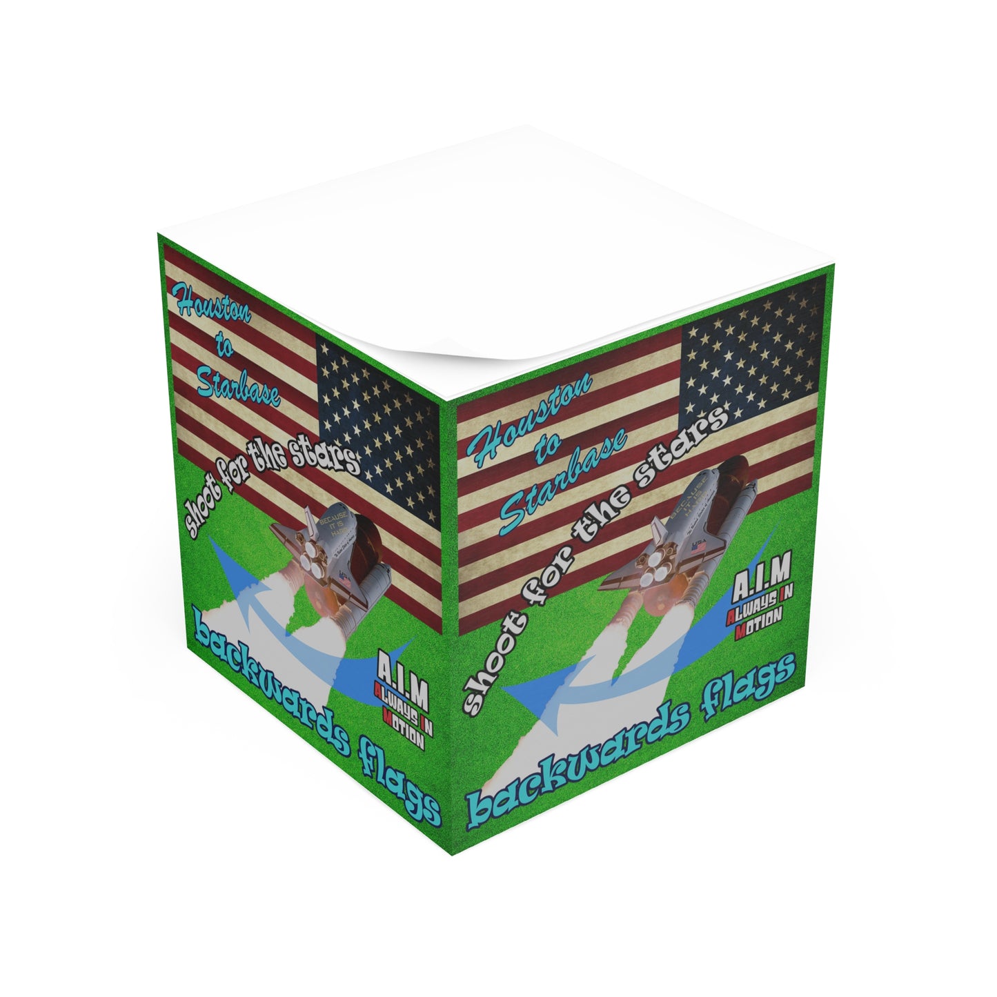 shoot for the stars - note cube (green turf)