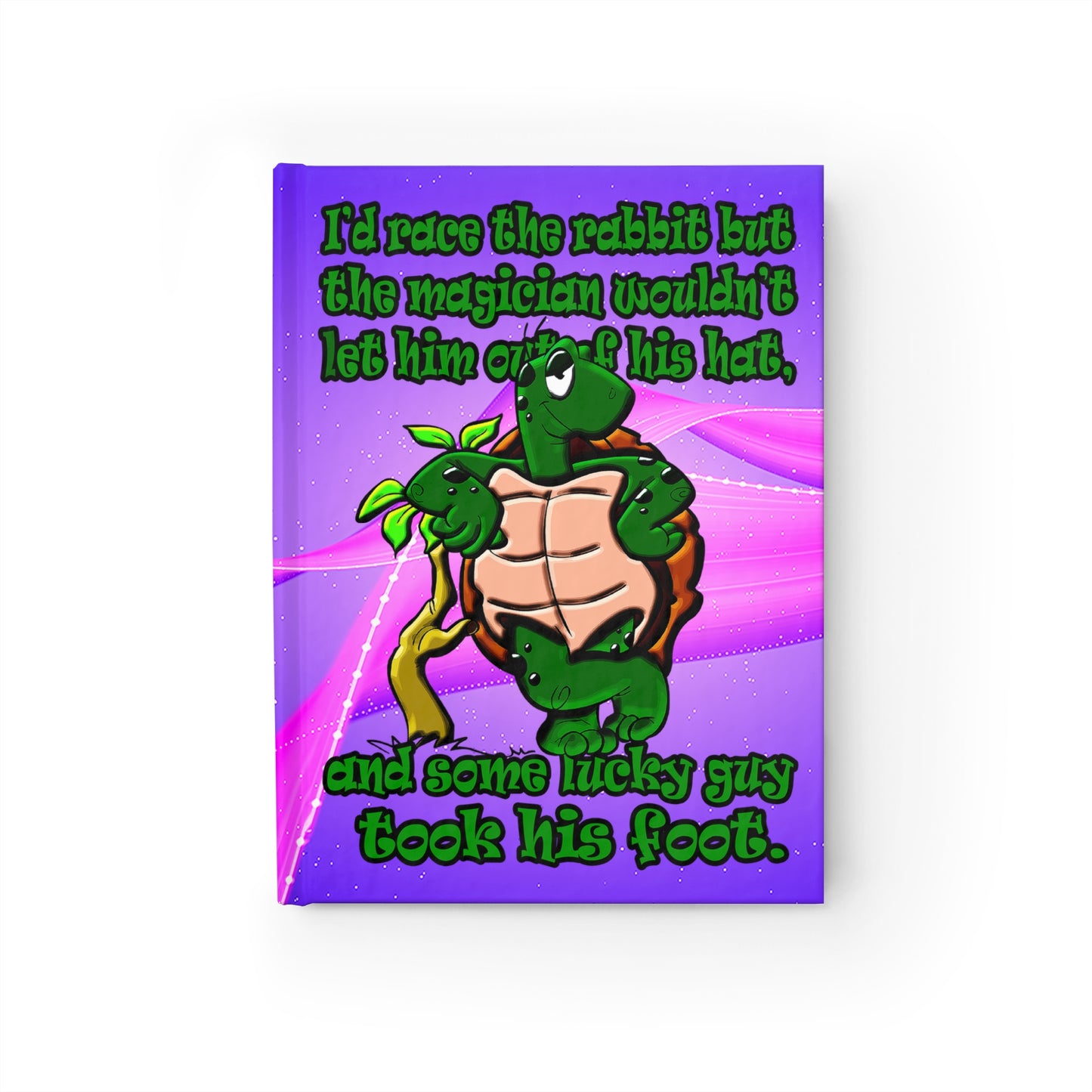 turtle race - journal-lined (purple-pink wave)