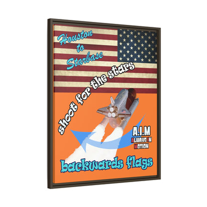 shoot for the stars - framed canvas art (crusta)