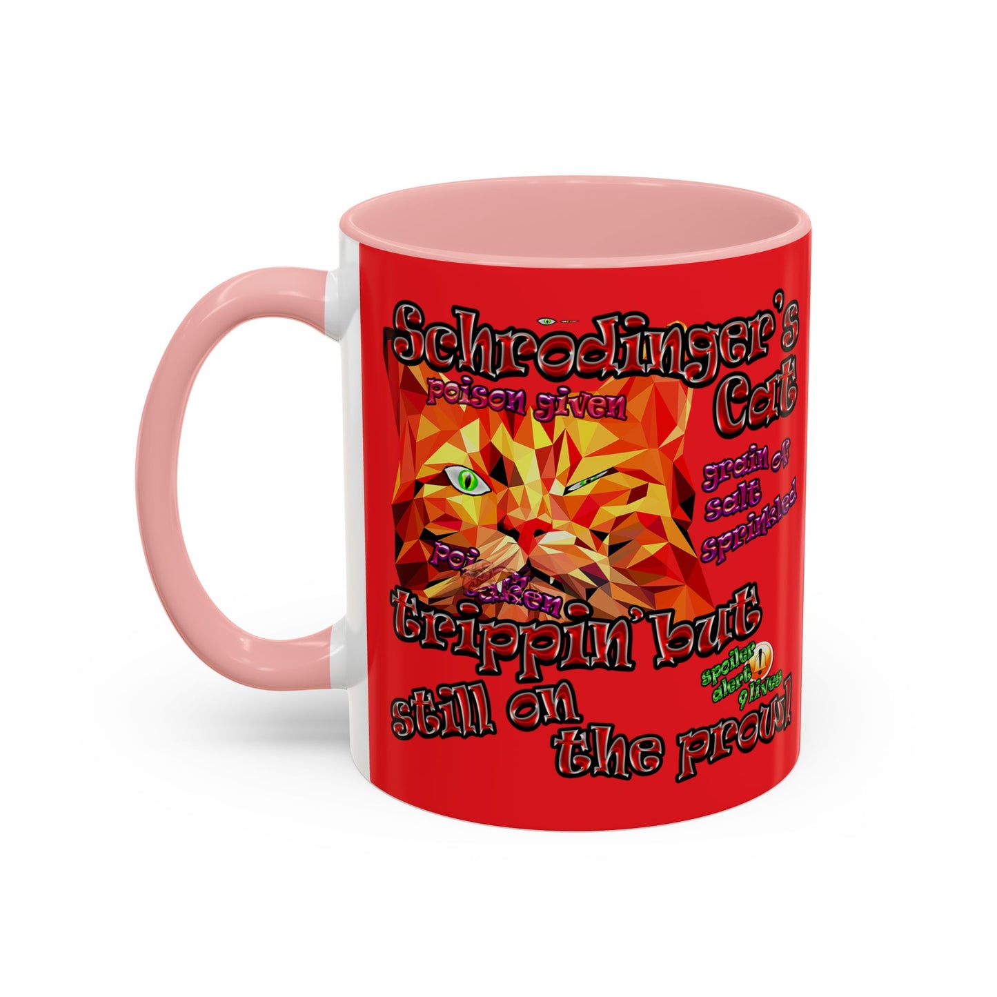 schrodinger's cat - Accent Mug (red)