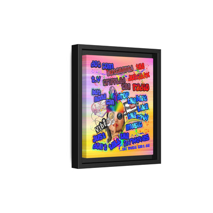 drop the beat - framed canvas art (color blur)
