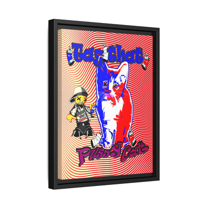 tag that - framed canvas art (yellow-orange wave)