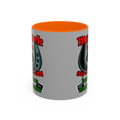 my luck - Accent Mug (light grey)