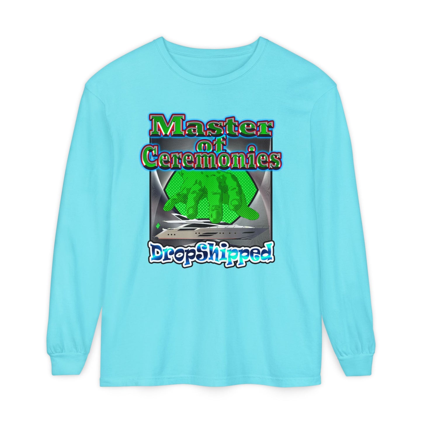 logo - Unisex Garment-dyed Long Sleeve T-Shirt