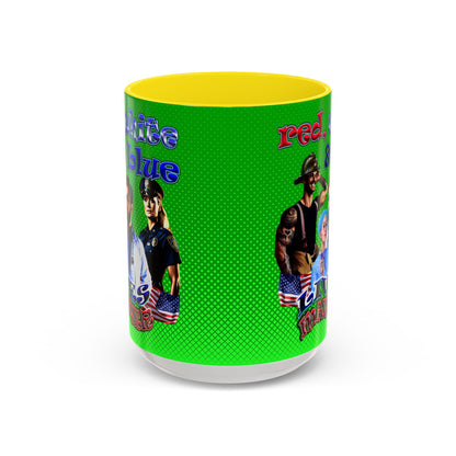 rw&b lives matter - Accent Mug (logo green)
