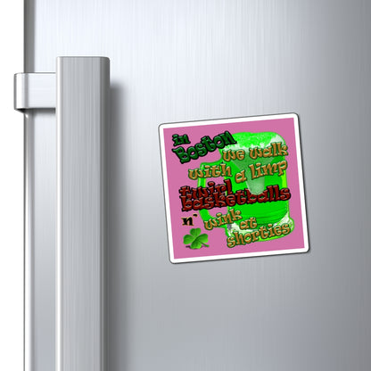 celtics logo - Magnets - (light pink)