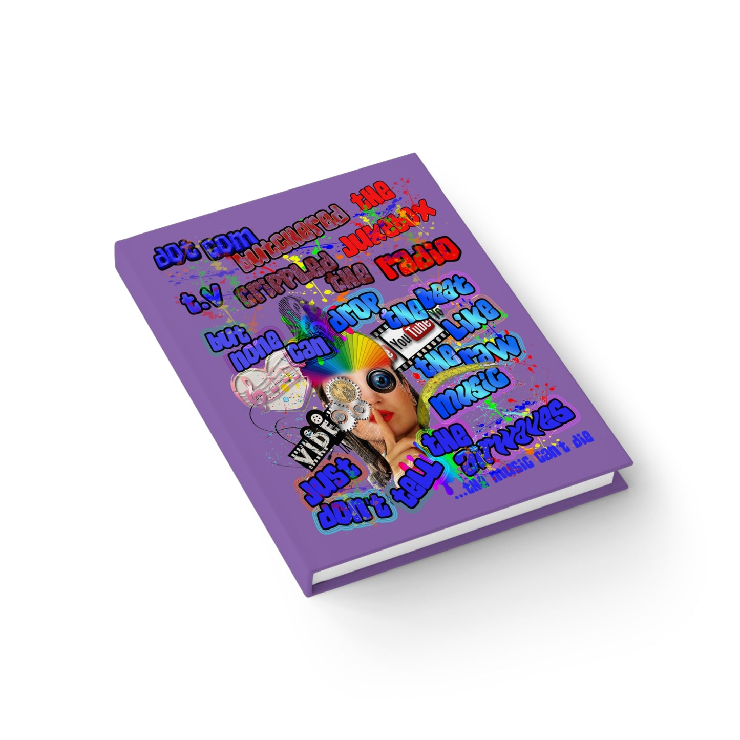 drop the beat - journal-blank (light purple)