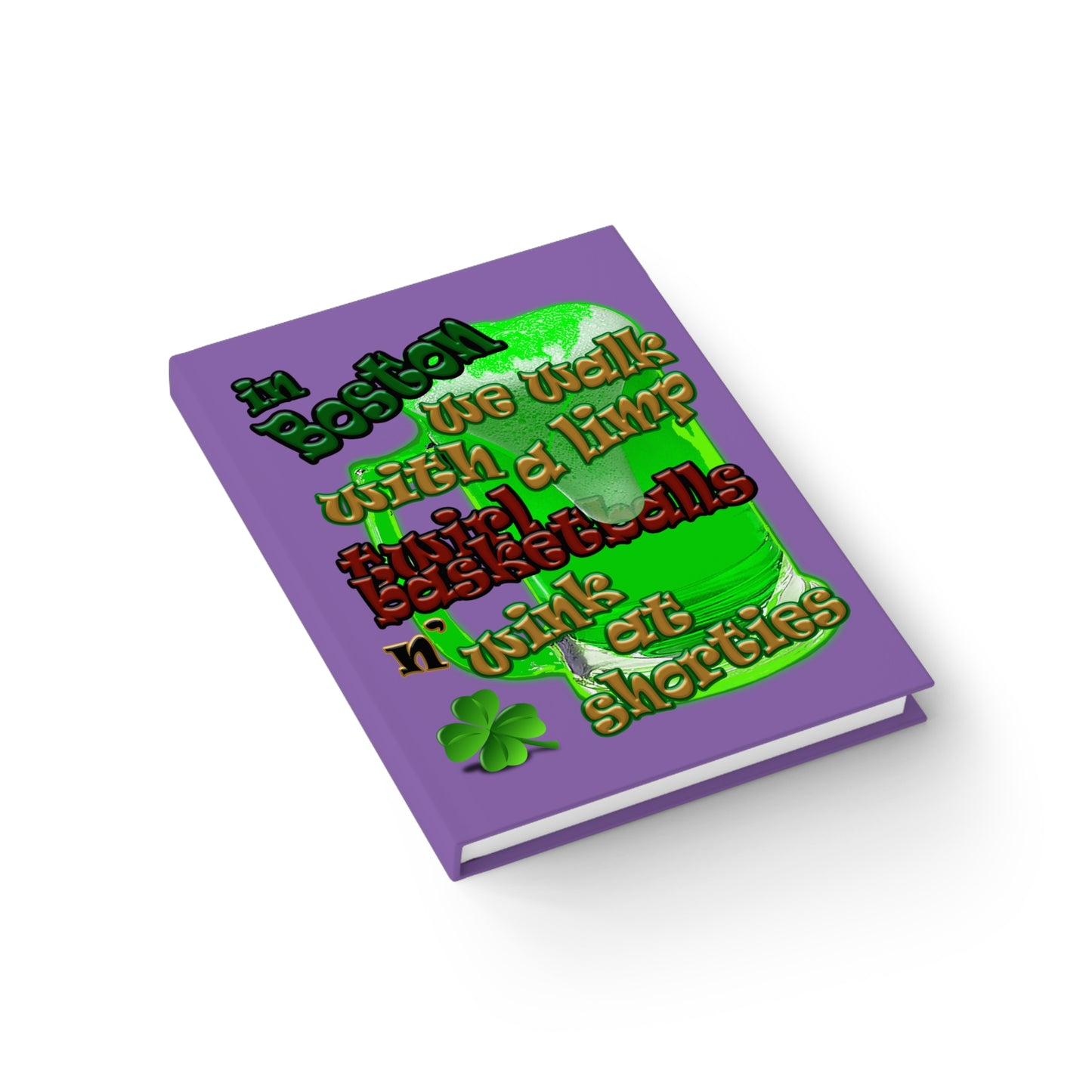 celtics logo - journal-lined (light purple)