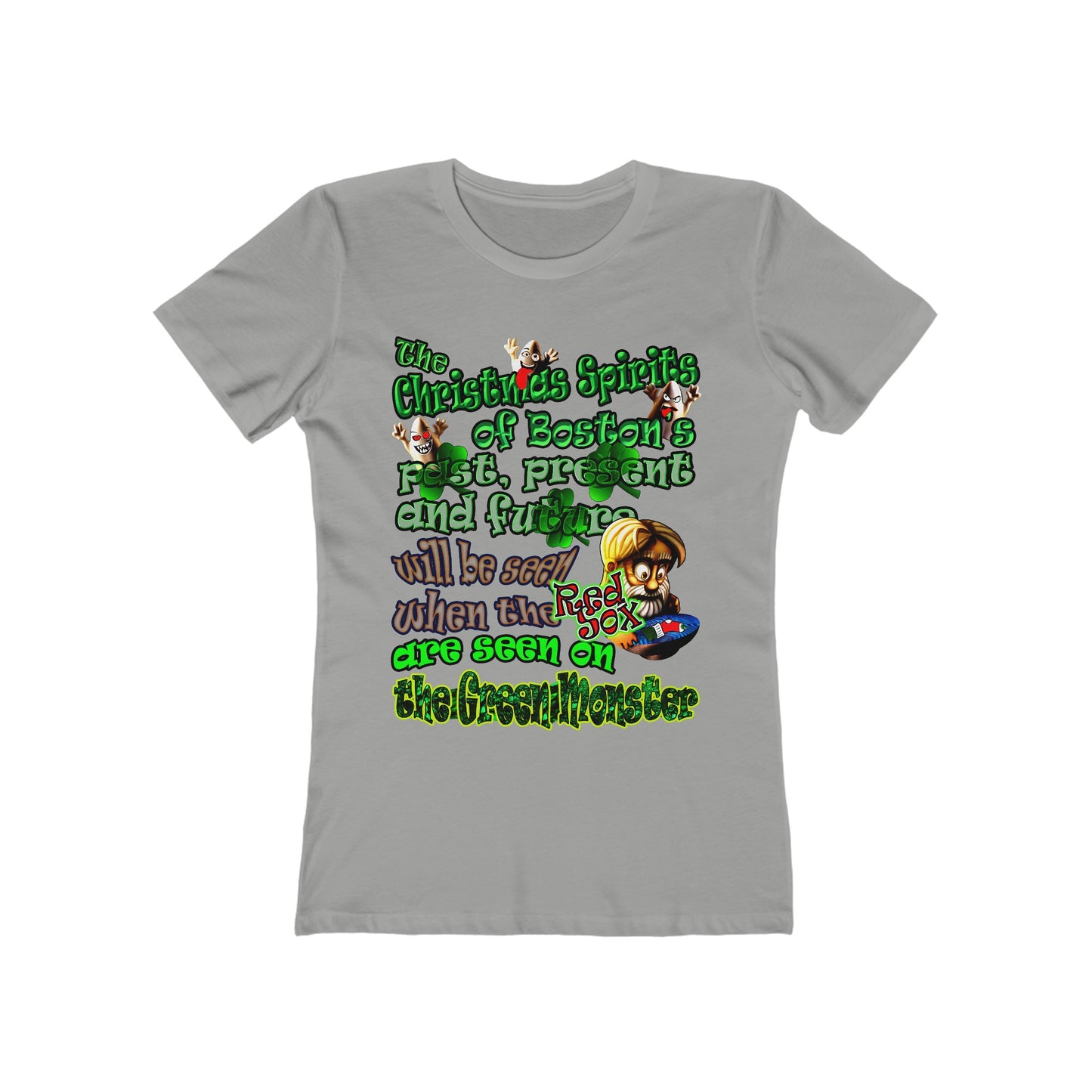 christmas spirits of boston - Women's The Boyfriend Tee