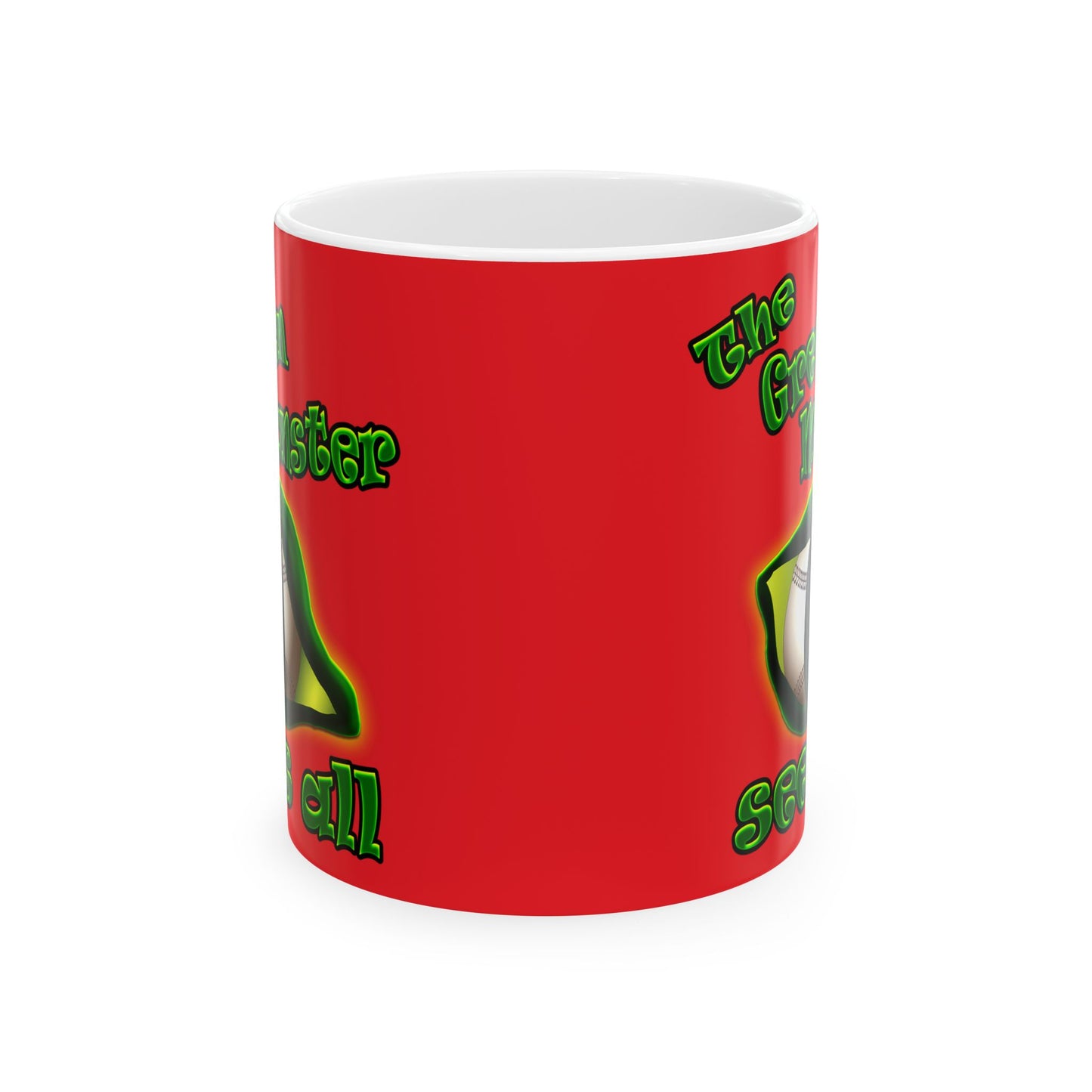 green monster - White Mug (red)