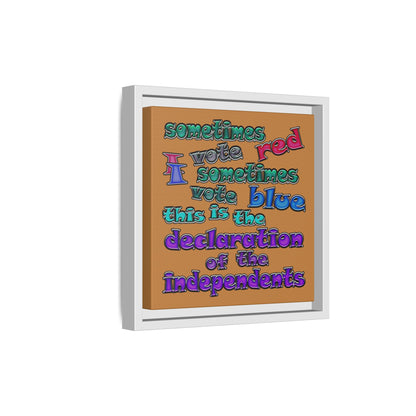 declaration of the independents - framed canvas art (light brown)