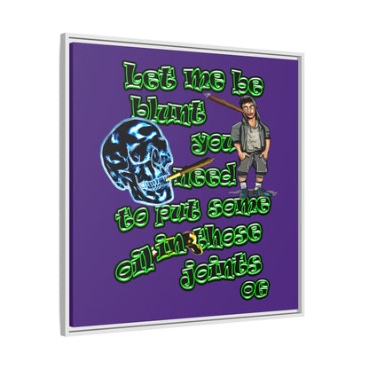 og - framed canvas art (purple)