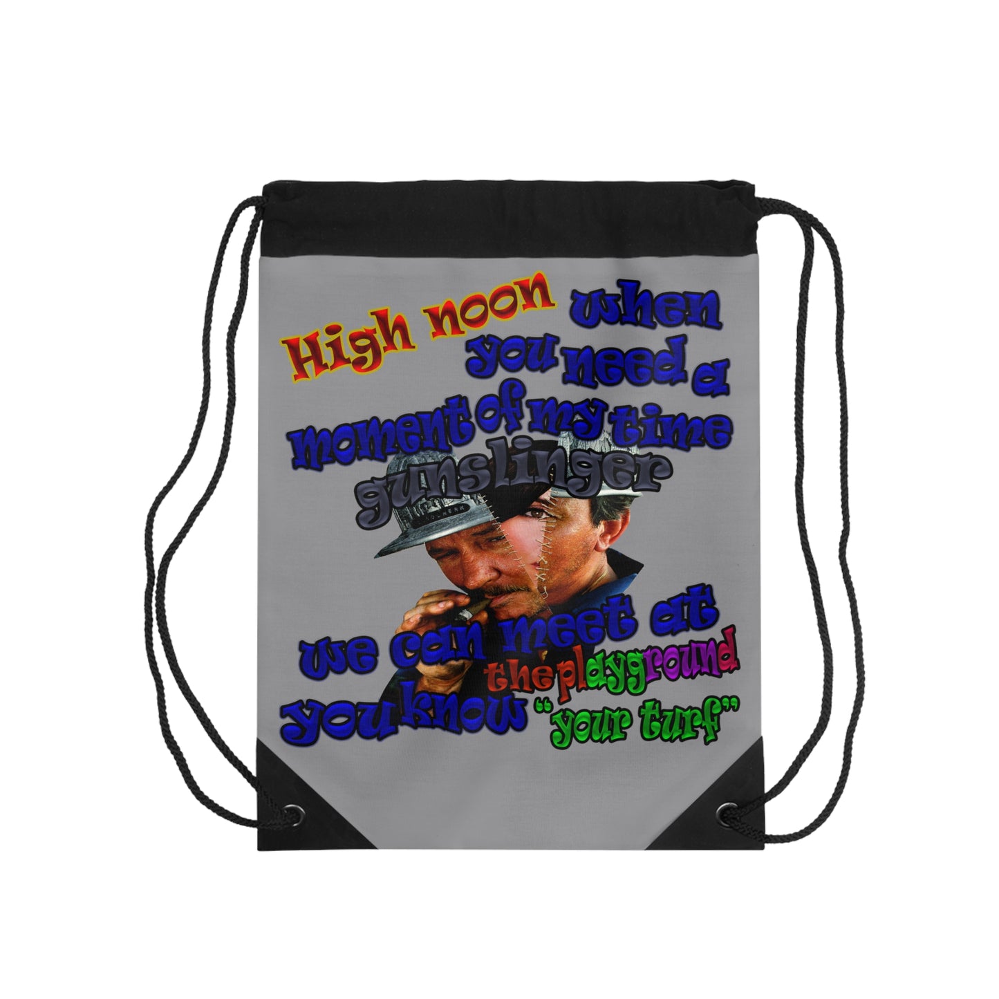 high noon - Drawstring Bag (grey)