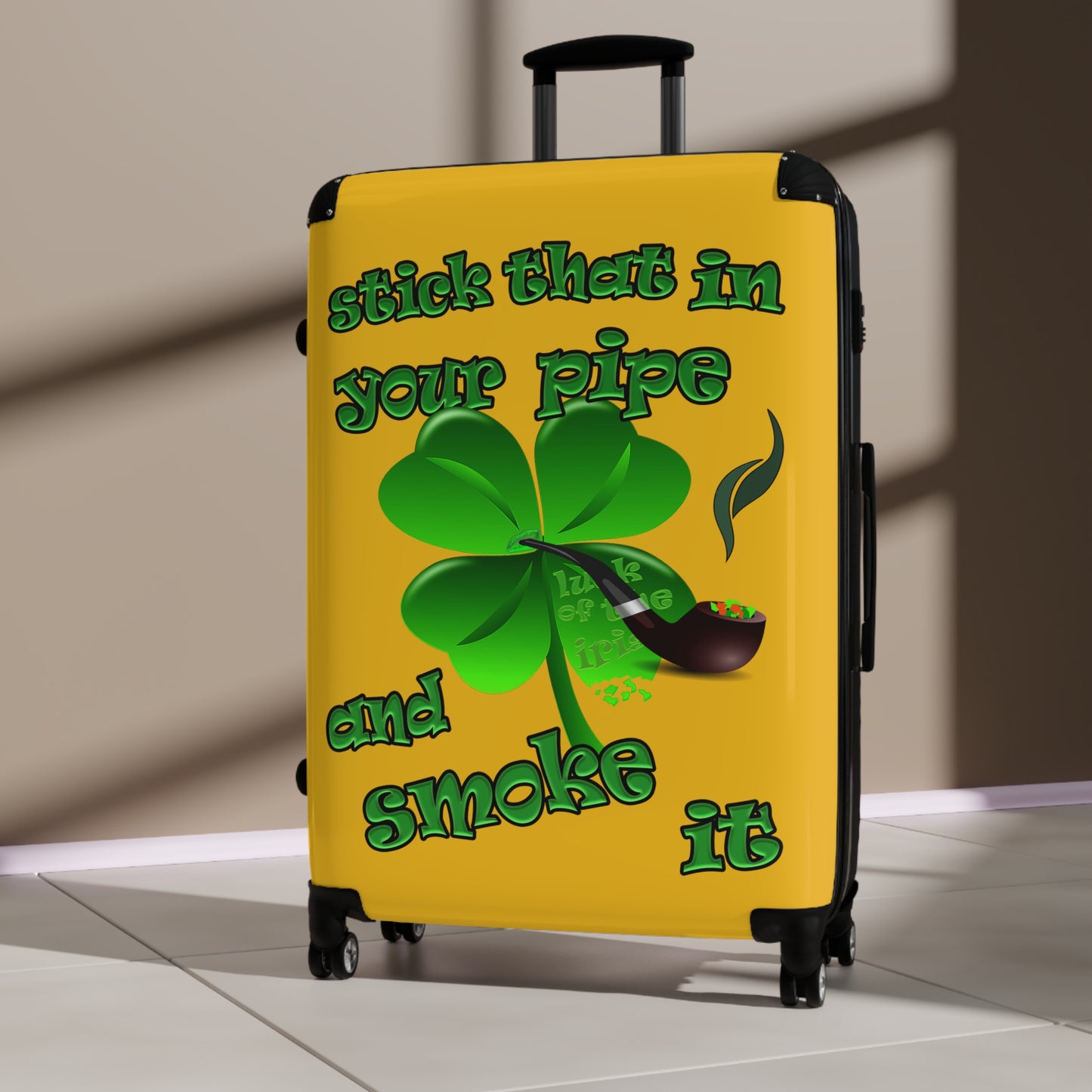 stick that in your pipe and smoke it - Suitcase (yellow)