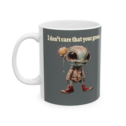 I don't care that your grey - White Mug (dark grey)