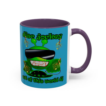 disc jockey - Accent Mug (turquoise)