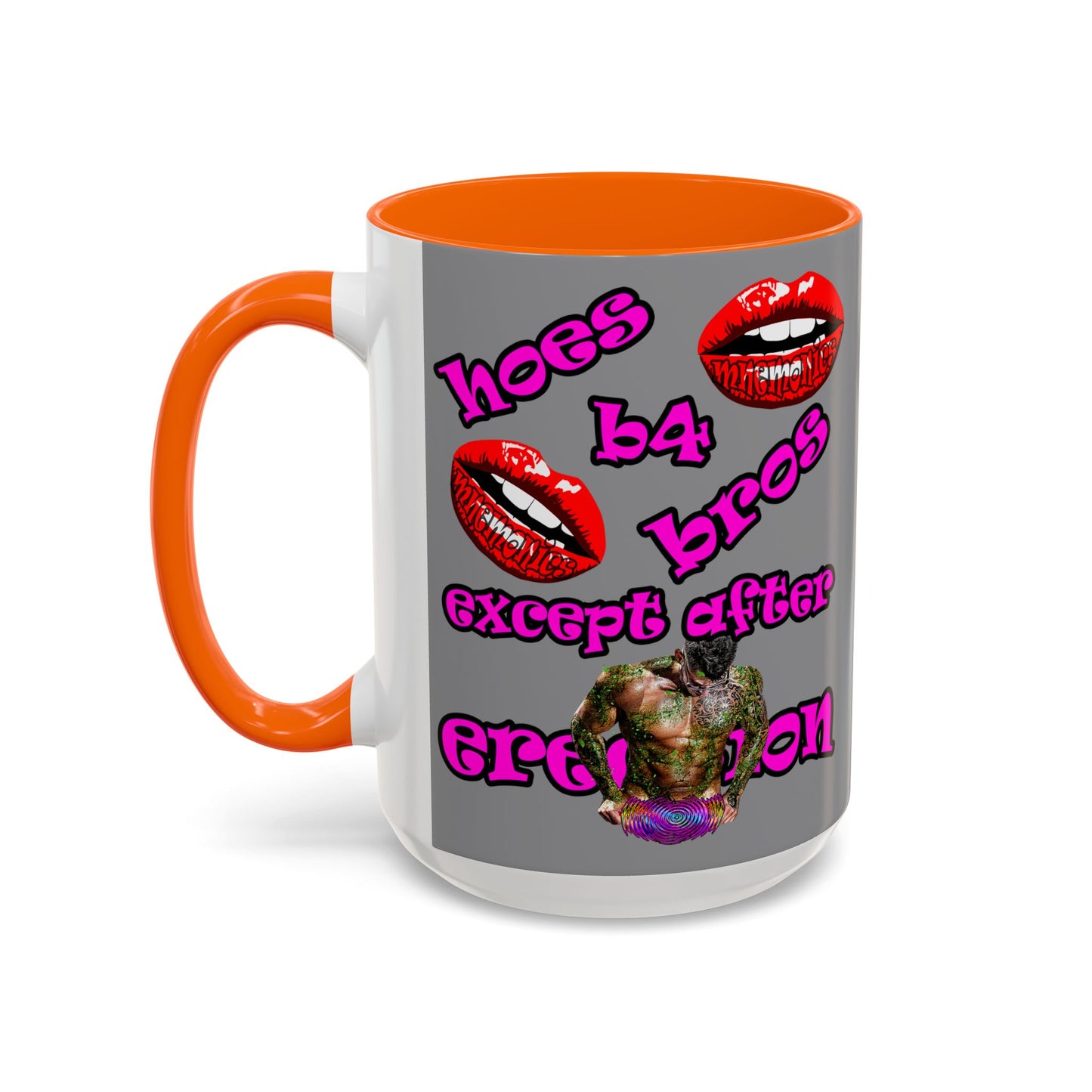 hoes b4 bros - Accent Mug (grey)