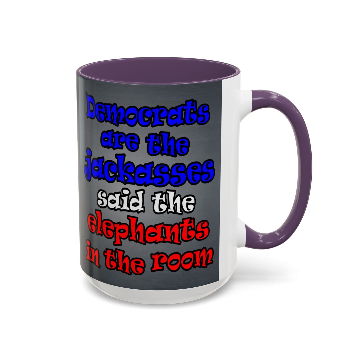 donkeys and elephants - Accent Mug (grey-light grey)
